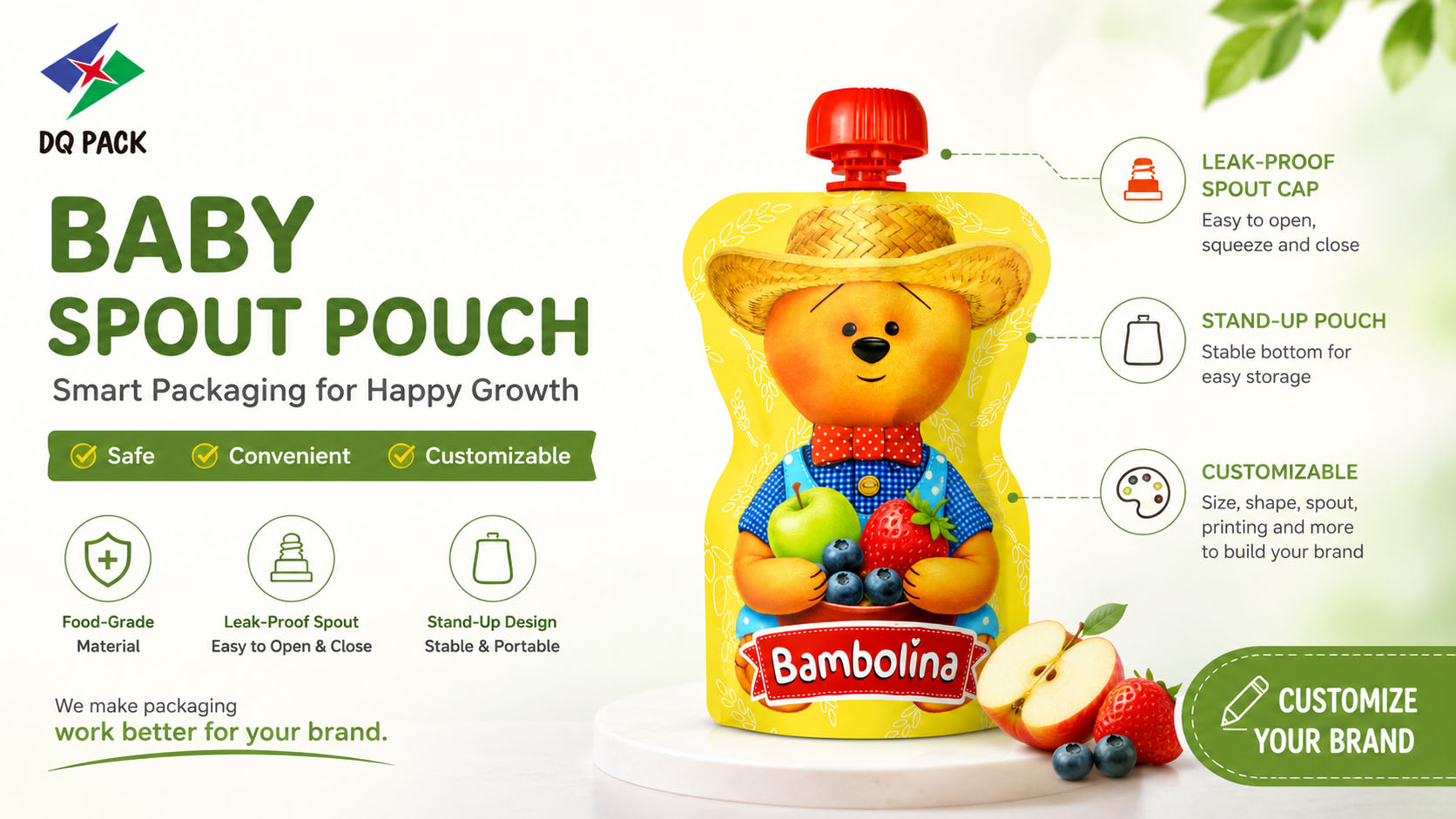 Custom Baby Food Pouch Manufacturer -DQ PACK