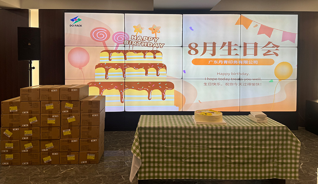 DQ PACK team celebrating the August birthday party at our headquarters