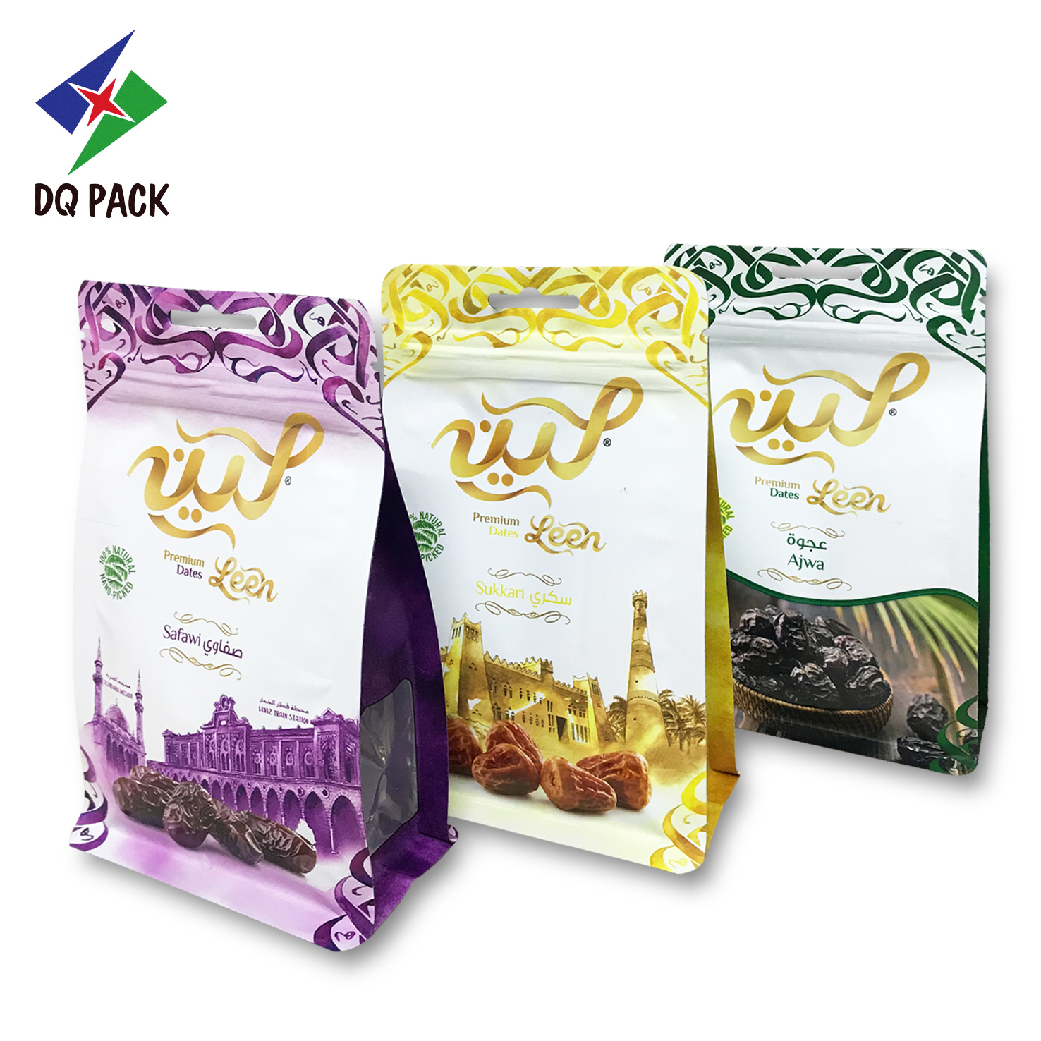 Eight Side Sealed Gusseted Zipper Bag Stand Up Pouch
