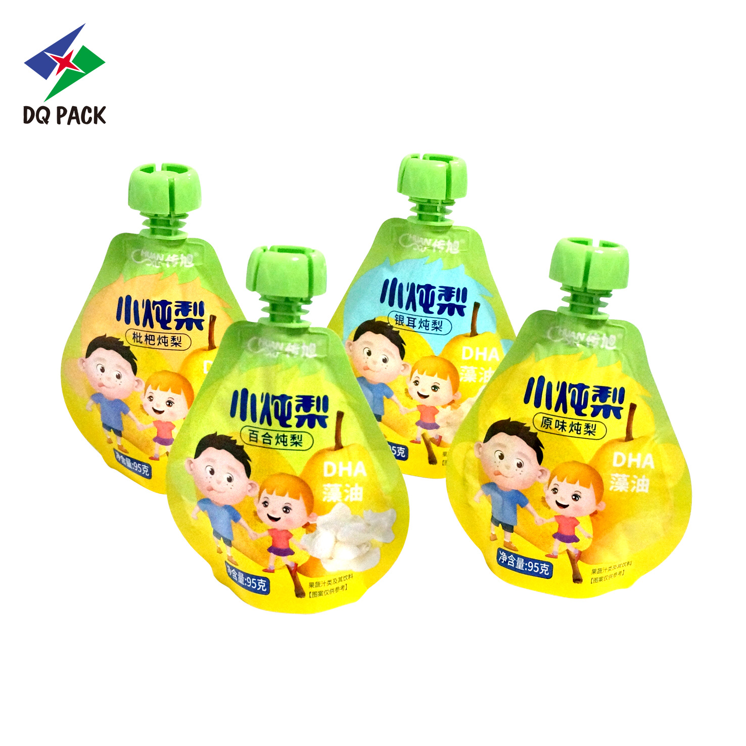 DQ PACK Special Shape Spout Pouch Juice Puree Stand Up Nozzle Bag