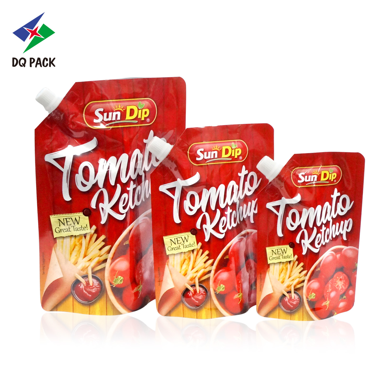 DQ PACK Custom Spout Pouch Bag for Tomato Sauce Ketchup Packaging