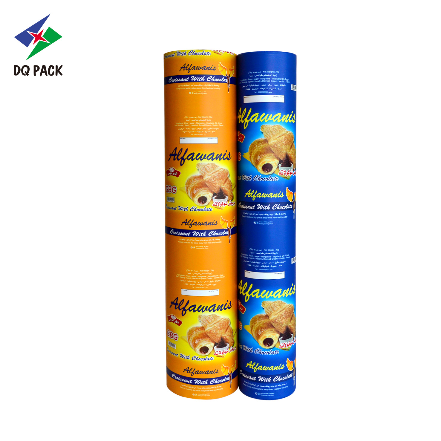 DQ PACK Matte BOPP Croissant Food Packaging Film Roll