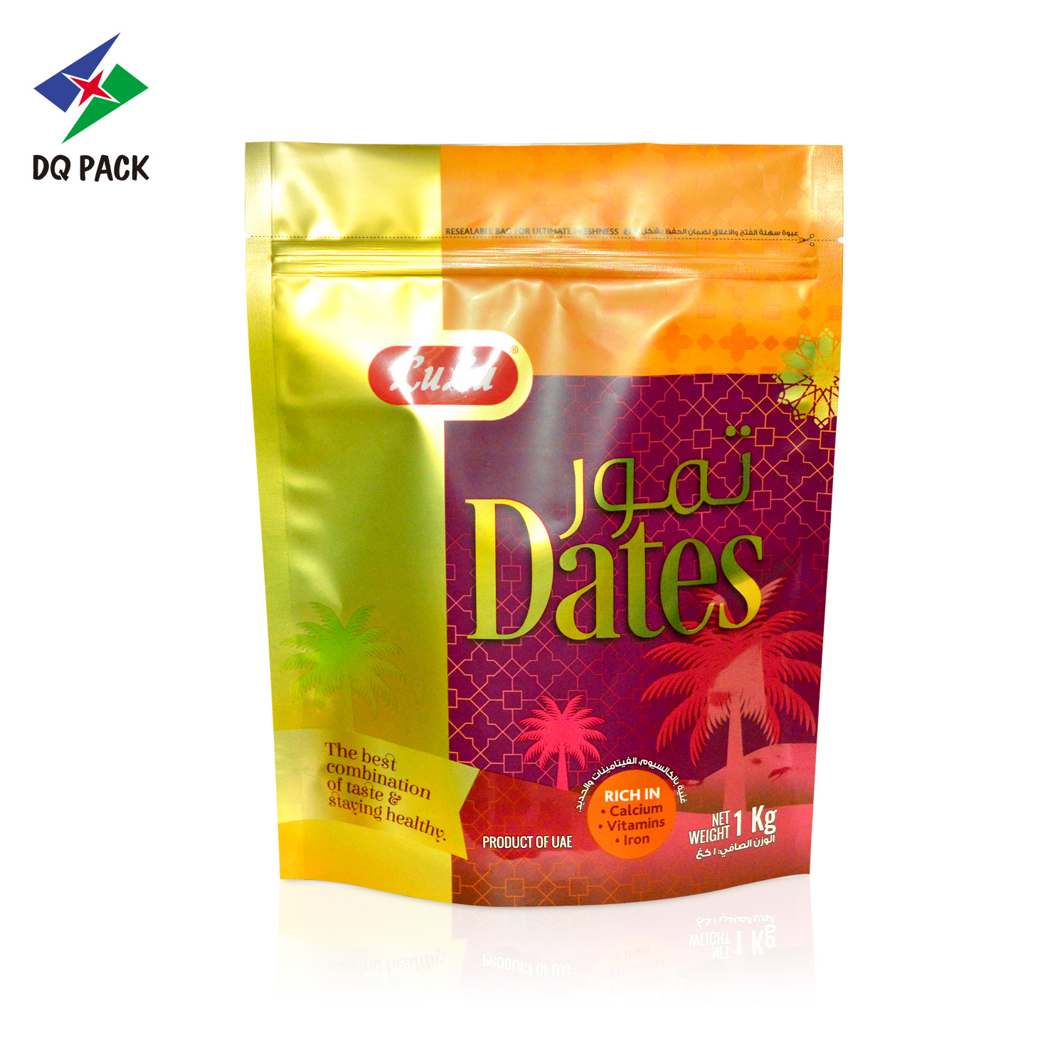 Food Grade Plastic Stand Up Zipper Pouch for Confectionery
